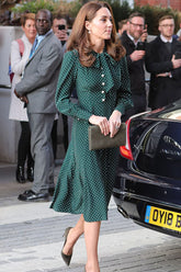 Vestido verde de lunares de Kate Middleton